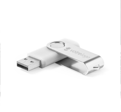 clé usb 8gb publicitaire couleur blanc