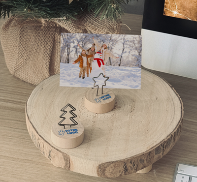 clip forme de noel logoté 