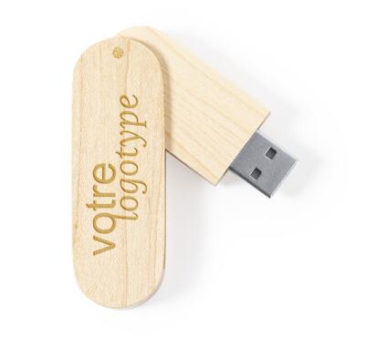 clé usb en bois 16gb personnalisable 