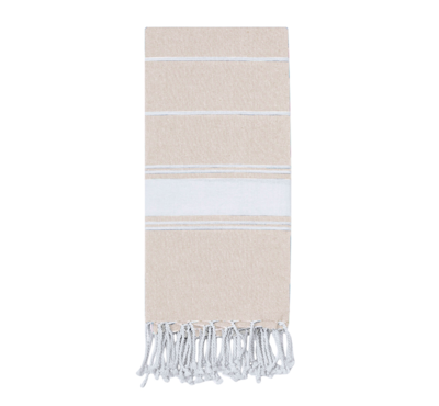 serviette en coton recyclé couleur marron