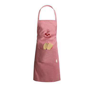 tablier de cuisine rouge personnalisable