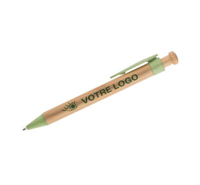 stylo à bille en bambou personnalisable 