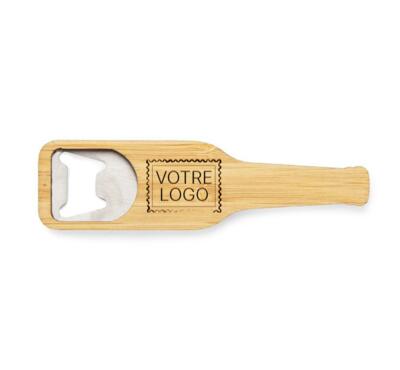 décapsuleur en bambou personnalisable