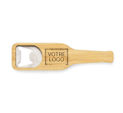 décapsuleur en bambou personnalisable
