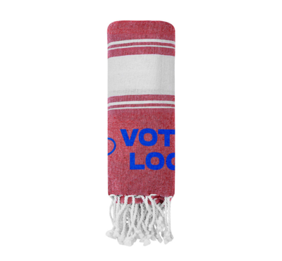 paréo serviette couleur rouge