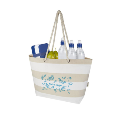 tote bag pour la place personnalisable couleur blanche