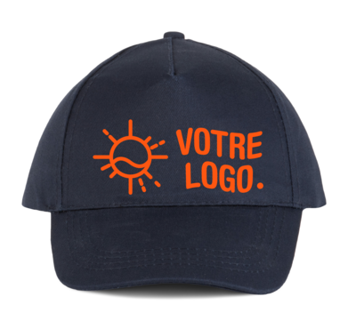 Casquette bleu logotée
