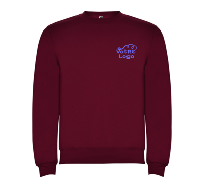 pull ras du cou couleur bordeaux personnalisable