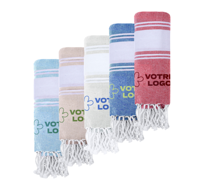 serviette en coton recyclé couleur bleu marine