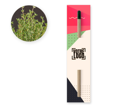 crayon à graine de thym avec marque page rectangle