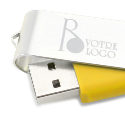 clé USB personnalisable couleur jaune 