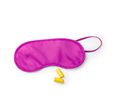 masque de voyage rose