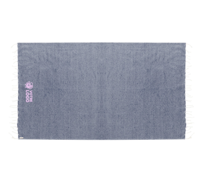 paréo serviette bleu marine