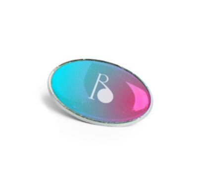 pin's ovale publicitaire
