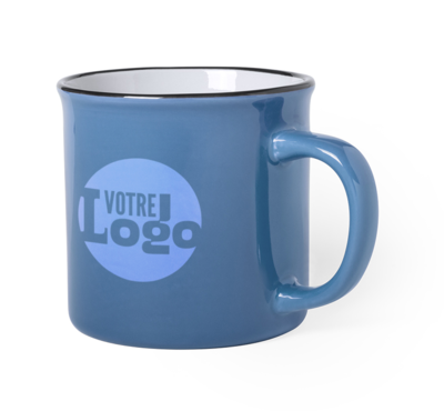 mug céramique 300 ml bleu personnalisable