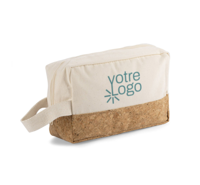 trousse de toilette en coton personnalisable