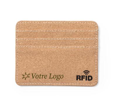 porte cartes RFID en liège publicitaire 