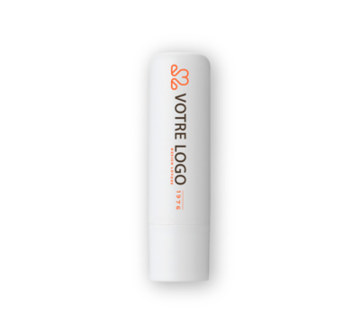 Baume à lèvres publicitaire blanc