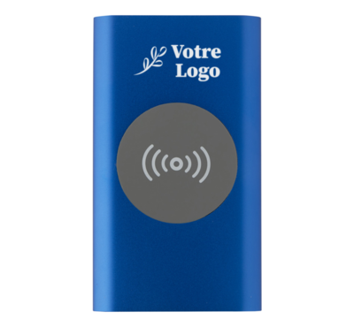 batterie externe 4 000 mAh bleu personnalisable