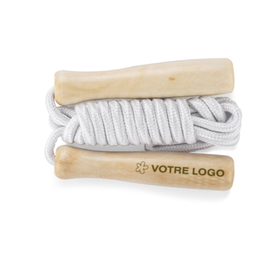 corde à sauter couleur blanc publicitaire