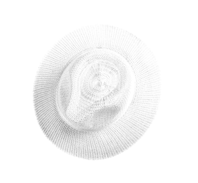 chapeau de plage blanc logoté