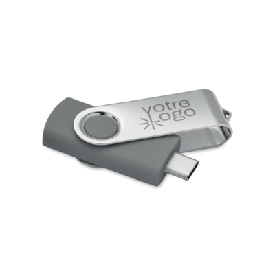 clé usb-c 16gb couleur grise