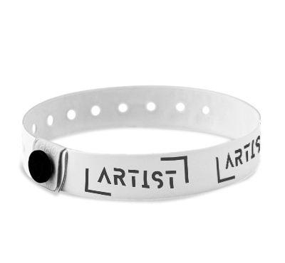 Bracelet vinyl blanc personnalisé
