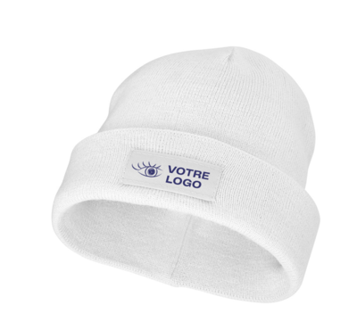 bonnet blanc logoté