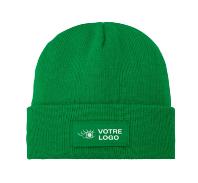 bonnet logoté vert