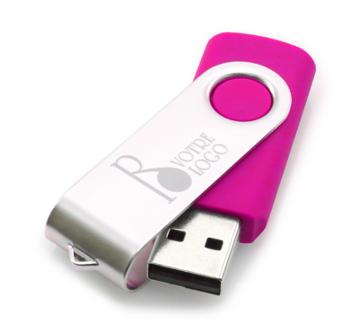 clé USB personnalisable coloré 16gb couleur rose