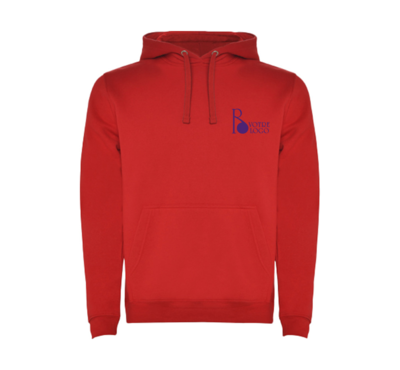 sweat à capuche rouge personnalisable