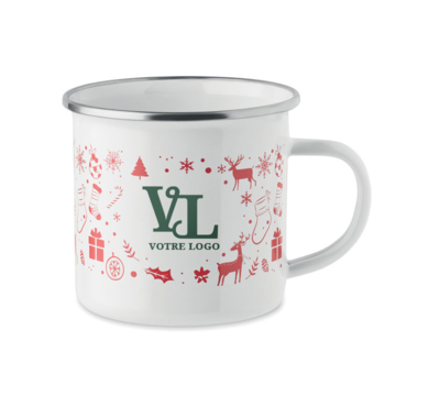 Mug de Noël en métal pour boissons chaudes