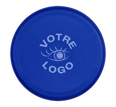 frisbee bleu publicitaire