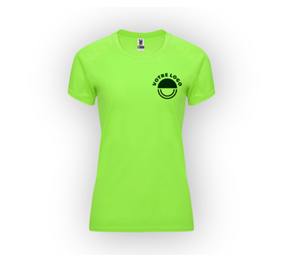 Tee-shirt femme sport vert fluo