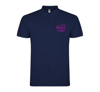 polo bleu marine personnalisable
