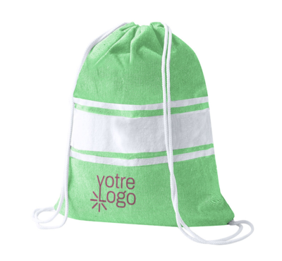sac à dos paréo couleur verte logoté