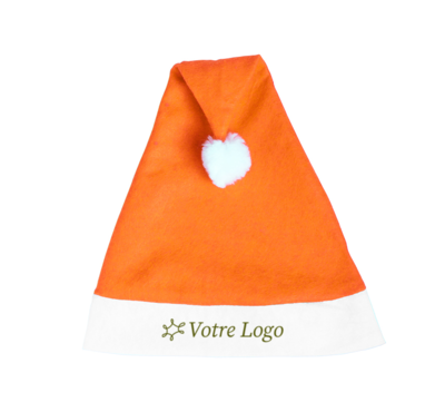 bonnet père noel orange 