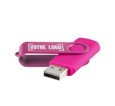clé USB couleur rose 