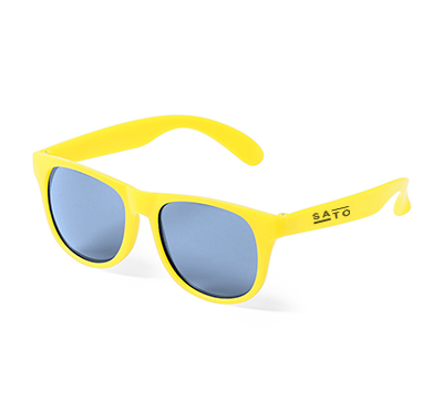 lunettes de soleil jaunes publicitaires