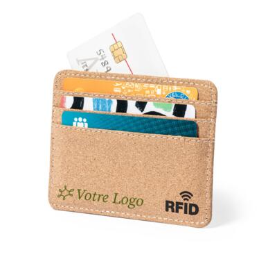 porte cartes RFID en liège personnalisable 