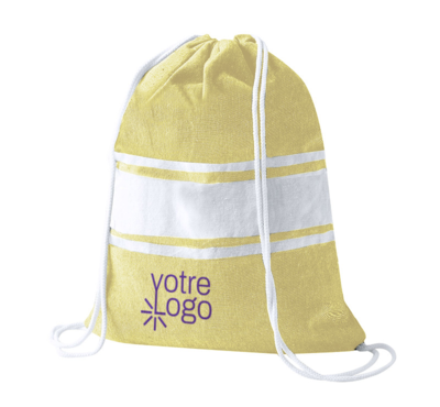 sac à dos paréo couleur jaune logoté