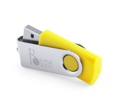 clé USB coloré couleur jaune personnalisable 16gb