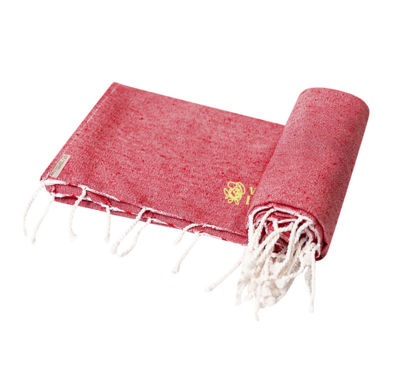 paréo serviette couleur rouge