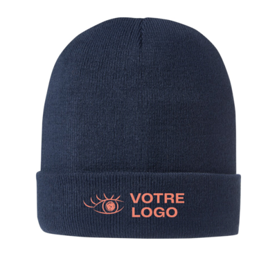 bonnet bleu marine logoté