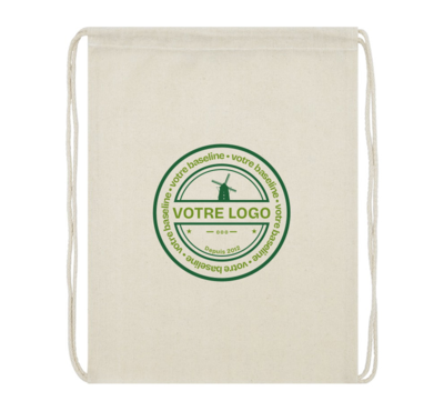 sac à dos cordons coloré en coton publicitaire