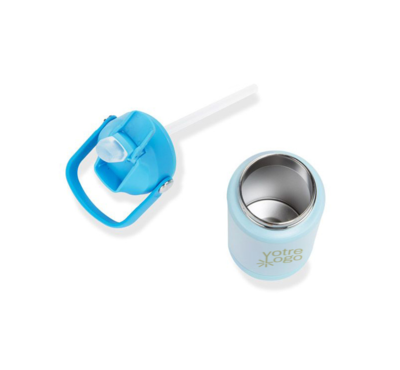 gourde isotherme 350 ml couleur bleu personnalisable 