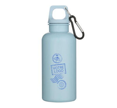 bouteille d'eau couleur bleu personnalisable
