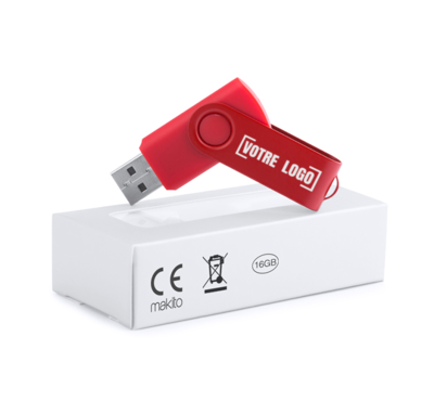 clé USB coloré 16 gb couleur rouge 
