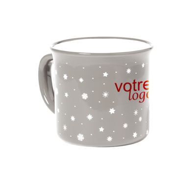 mug de noel couleur gris logoté