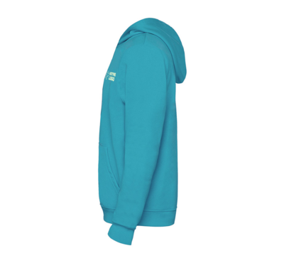 sweat à capuche pour enfant couleur turquoise